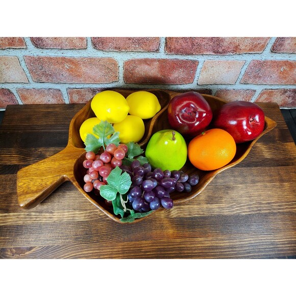 Large Wood Vintage Divided Tray - Picture 6 of 8